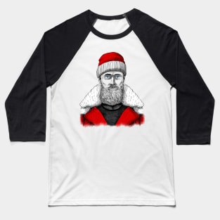 Santa Claus Hipster Baseball T-Shirt